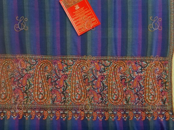 Shades of Purple Palledar Pashmina shawl from Splendor of Kashmir by Varuna Anand