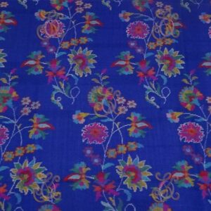 Splendor of Kashmir Blue Floral Kani Pashmina Shawl