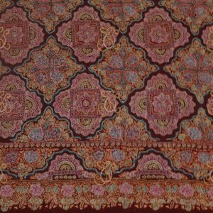 Splendor of Kashmir Maroon Sozni Jamawar Pashmina Shawl by Varuna Anand (1)