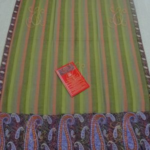 Splendor-of-kashmir-Green-Striped-palledar-pashmina-shawl