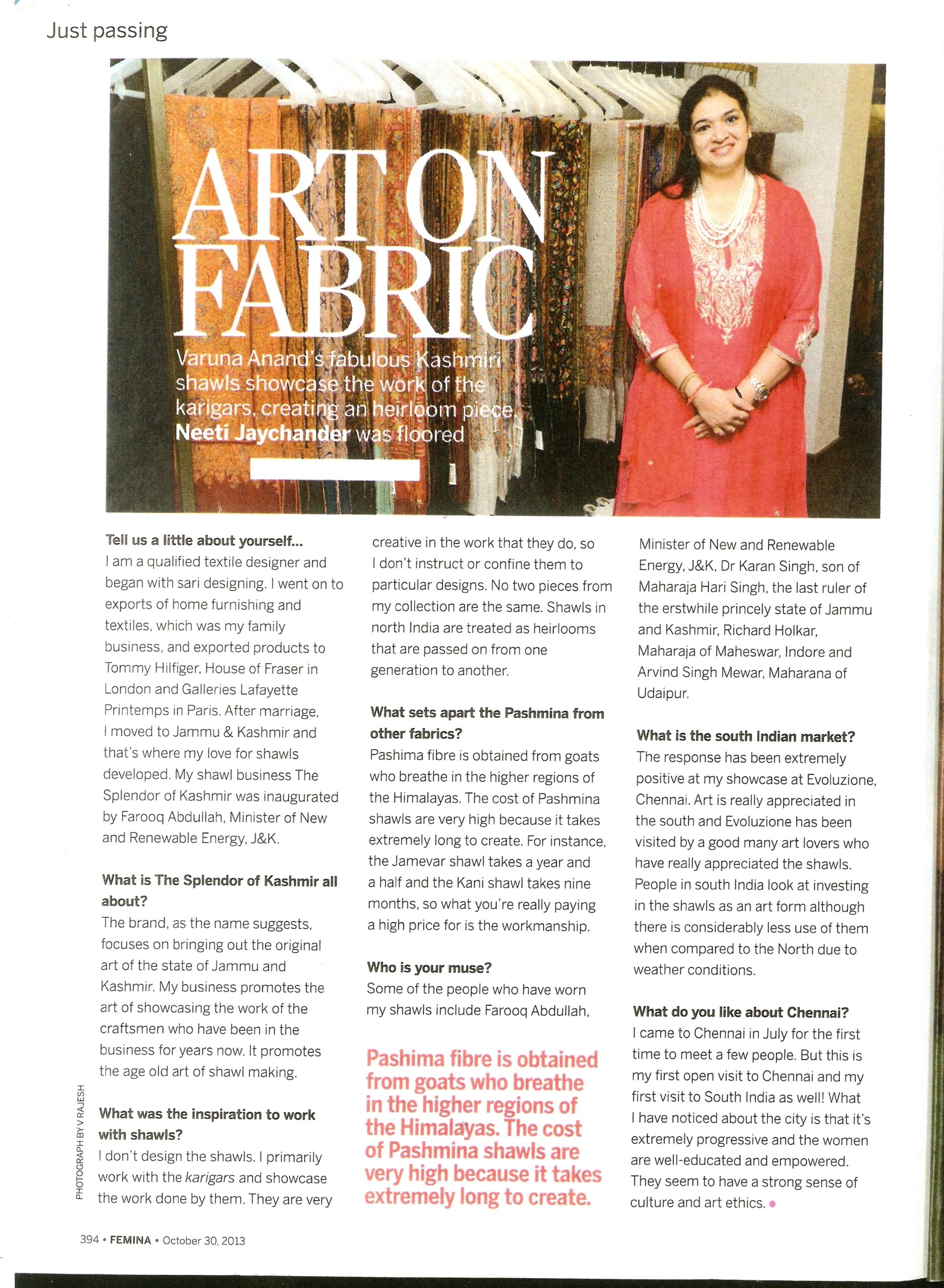 Femina Chennai Oct 2013